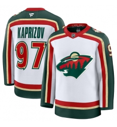 Men's Minnesota Wild #97 Kirill Kaprizov White 2025 25th Anniversary Stitched Hockey Jersey