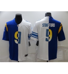 Men's Los Angeles Rams #9 Matthew Stafford White-Blue Fashion Football Limited Jersey Men's Los Angeles Rams #9 Matthew Stafford White-Blue Fashion Football Limited Jersey