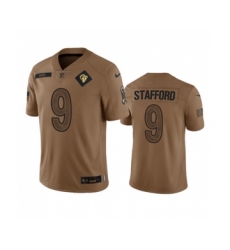 Men's Nike Los Angeles Rams #9 Matthew Stafford 2023 Brown Salute To Service Limited Football Stitched Jersey