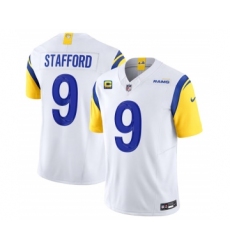 Men's Nike Los Angeles Rams #9 Matthew Stafford White 2023 F.U.S.E. 4-Star C Vapor Untouchable Limited Football Stitched Jersey Men's Nike Los Angeles Rams #9 Matthew Stafford White 2023 F.U.S.E. 4-Star C Vapor Untouchable Limited Football Stitched Jersey