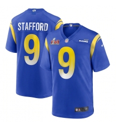 Youth Los Angeles Rams #9 Matthew Stafford Blue Nike Royal Super Bowl LVI Patch Jersey Youth Los Angeles Rams #9 Matthew Stafford Blue Nike Royal Super Bowl LVI Patch Jersey