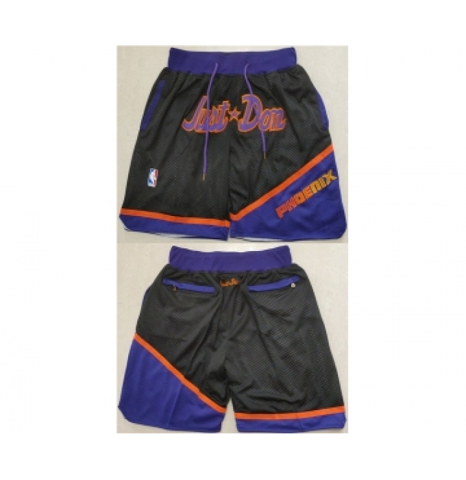 Men's Phoenix Suns Black Orange Shorts (Run Small)