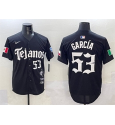 Men's Texas Rangers #53 Adolis García Black Mexico 2025 Vapor Premier Limited Stitched Baseball Jersey