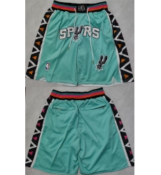 Men's San Antonio Spurs Teal City Edition Shorts (Run Small)