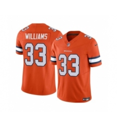 Men's Nike Denver Broncos #33 Javonte Williams Orange 2023 F.U.S.E. Vapor Untouchable Football Stitched Jersey