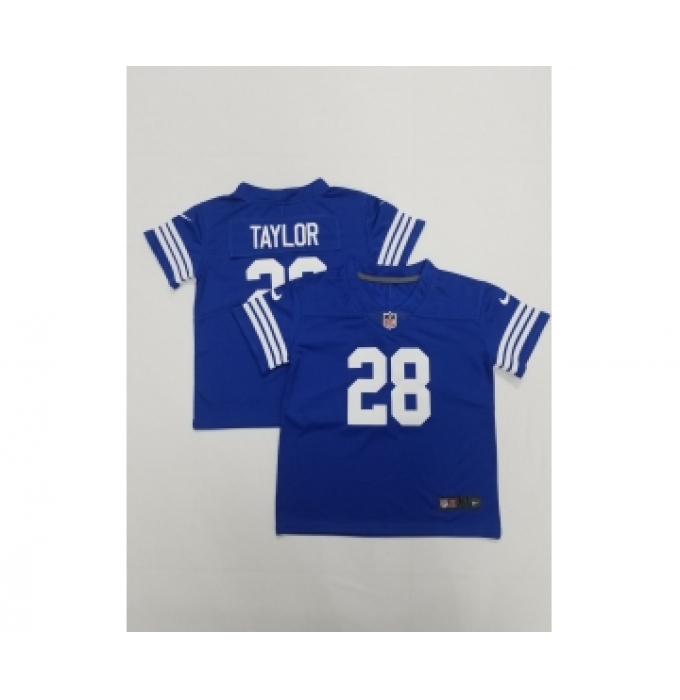 Toddlers Indianapolis Colts #28 Jonathan Taylor Blue 2022 Vapor Untouchable Stitched NFL Nike Limited Jersey