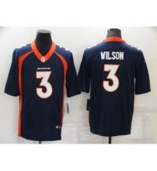Men's Denver Broncos #3 Russell Wilson Navy Vapor Untouchable Limited Stitched Jersey