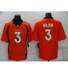 Youth Denver Broncos #3 Russell Wilson Orange Vapor Untouchable Limited Stitched Jersey