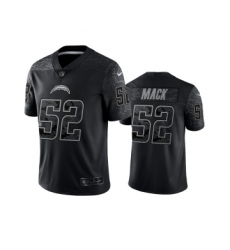 Men's Los Angeles Chargers #52 Khalil Mack Black Reflective Limited Stitched Football Jersey Men's Los Angeles Chargers #52 Khalil Mack Black Reflective Limited Stitched Football Jersey