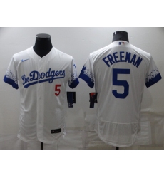 Men's Nike Los Angeles Dodgers #5 Freddie Freeman White City Player Jersey