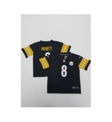 Toddlers Pittsburgh Steelers #8 Kenny Pickett Black 2022 Vapor Untouchable Stitched NFL Nike Throwback Limited Jersey Toddlers Pittsburgh Steelers #8 Kenny Pickett Black 2022 Vapor Untouchable Stitched NFL Nike Throwback Limited Jersey