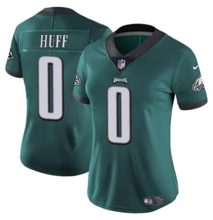 Women's Philadelphia Eagles #0 Bryce Huff Green Vapor Untouchable Limited Football Stitched Jersey(Run Small)