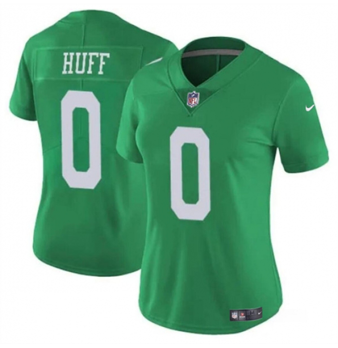Women's Philadelphia Eagles #0 Bryce Huff Green Vapor Untouchable Throwback Limited Football Stitched Jersey(Run Small)