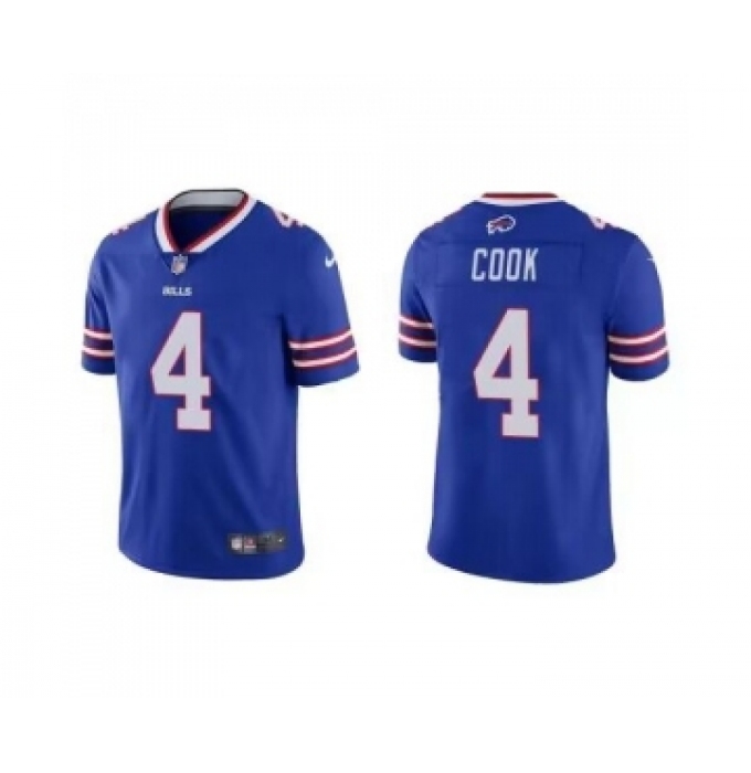 Men's Nike Buffalo Bills #4 James Cook Blue Vapor Untouchable Limited Stitched Jersey