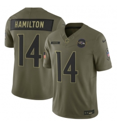 Men's Baltimore Ravens #14 Kyle Hamilton Olive 2025 F.U.S.E. Salute to Service Limited Football Stitched Jersey Men's Baltimore Ravens #14 Kyle Hamilton Olive 2025 F.U.S.E. Salute to Service Limited Football Stitched Jersey