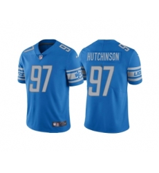 Men's Detroit Lions #97 Aidan Hutchinson Blue Vapor Untouchable Limited Stitched Jersey Men's Detroit Lions #97 Aidan Hutchinson Blue Vapor Untouchable Limited Stitched Jersey