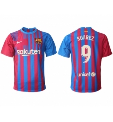 Men's 2021-2022 Club Barcelona home aaa version red 9 Nike Soccer Jerseys