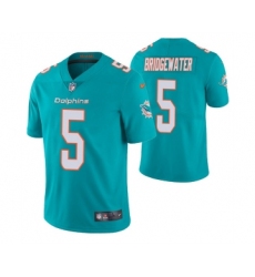 Men's Miami Dolphins #5 Teddy Bridgewater Aqua Vapor Untouchable Limited Stitched Football Jersey