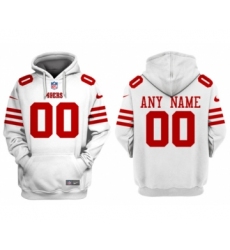 Men's San Francisco 49ers Customized White Alternate Pullover Hoodie