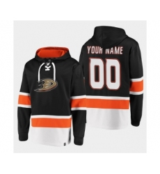 Men's Anaheim Ducks Active Player Custom Black Ageless Must-Have Lace-Up Pullover Hoodie