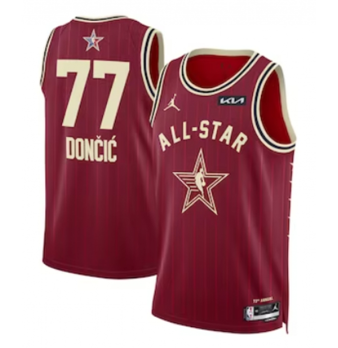 Men's Brand Crimson #77 Dončić Jordan Unisex Luka 2024 NBA All-Star Game Swingman Jersey