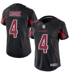 Women's Nike Arizona Cardinals #4 Rondale Moore Black Stitched NFL Limited Rush Jersey