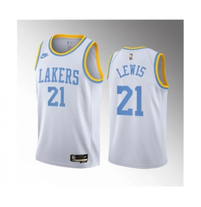 Men's Los Angeles Lakers #21 Maxwell Lewis White 2023 Draft Association Edition Stitched Basketball Jersey