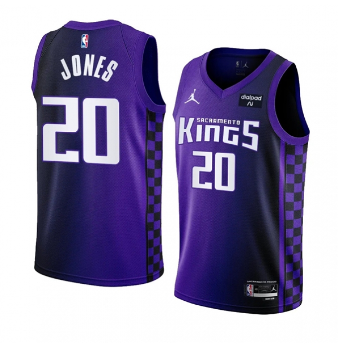 Men's Sacramento Kings #20 Colby Jones Purple 2023-24 Statement Edition Swingman Stitched Jersey