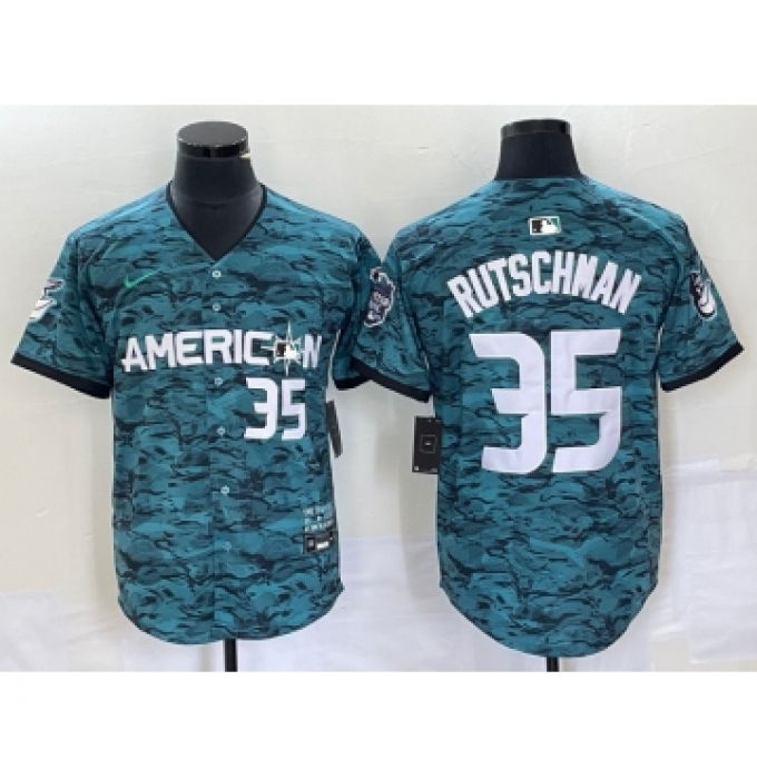 Men's Nike Baltimore Orioles #35 Adley Rutschman Teal 2023 All Star Cool Base Stitched Baseball Jersey
