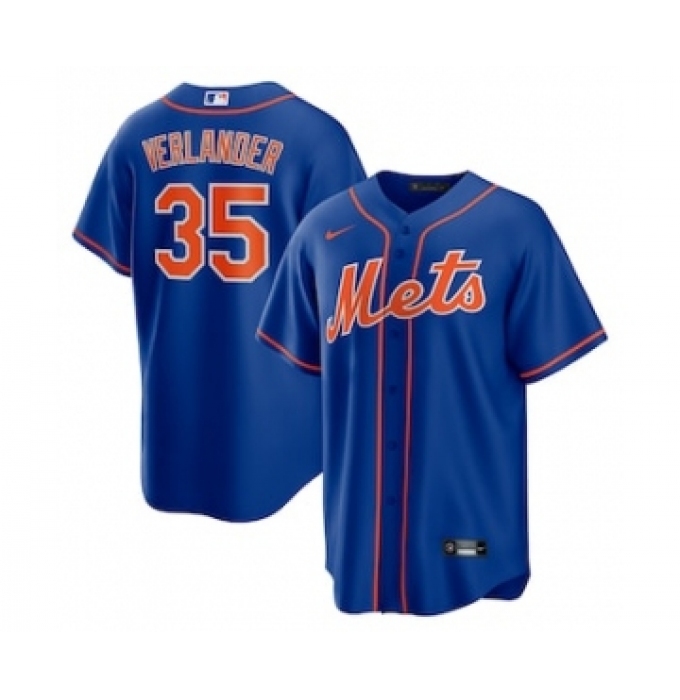 Men's New York Mets #35 Justin Verlander Blue Stitched MLB Cool Base Nike Jersey