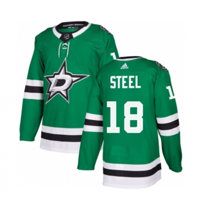 Men's Dallas Stars #18 Sam Steel Green Stitched Jersey