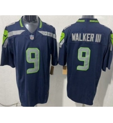 Men's Seattle Seahawks #9 Kenneth Walker III Limited Navy FUSE Vapor Jerseys