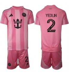 Men's Inter Miami CF #2 DeAndre Yedlin 25-26 Pink Home Soccer Jersey Suit