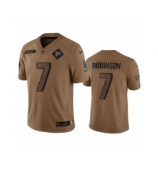 Men's Nike Atlanta Falcons #7 Bijan Robinson 2023 Brown Salute To Setvice Limited Football Stitched Jersey Men's Nike Atlanta Falcons #7 Bijan Robinson 2023 Brown Salute To Setvice Limited Football Stitched Jersey