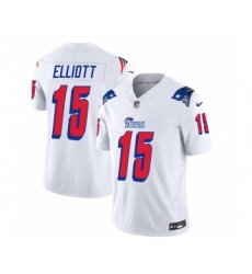 Men's Nike New England Patriots #15 Ezekiel Elliott White 2023 F.U.S.E. Vapor Limited Football Stitched Jersey Men's Nike New England Patriots #15 Ezekiel Elliott White 2023 F.U.S.E. Vapor Limited Football Stitched Jersey