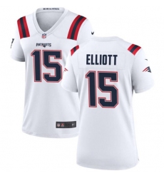 Women's New England Patriots #15 Ezekiel Elliott White Stitched Jersey(Run Small) Women's New England Patriots #15 Ezekiel Elliott White Stitched Jersey(Run Small)