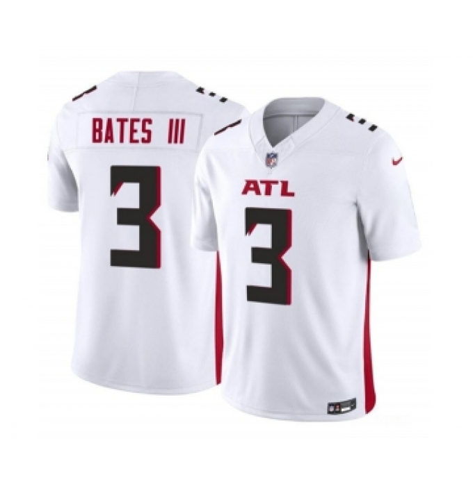 Men's Nike Atlanta Falcons #3 Jessie Bates III White 2023 F.U.S.E. Vapor Untouchable Limited Football Stitched Jersey