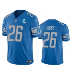 Men's Detroit Lions #26 Jahmyr Gibbs Blue 2023 F.U.S.E. 90th Anniversary Vapor Untouchable Limited Stitched Jersey Men's Detroit Lions #26 Jahmyr Gibbs Blue 2023 F.U.S.E. 90th Anniversary Vapor Untouchable Limited Stitched Jersey