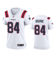 Women's New England Patriots #84 Kendrick Bourne White Stitched Jersey(Run Small)