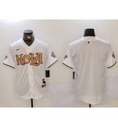 Men's New Orleans Saints Blank White Nola Baseball Jersey