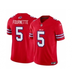 Men's Buffalo Bills #5 Leonard Fournette Red Vapor Untouchable Limited Football Stitched Game Jersey