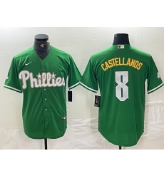 Men's Philadelphia Phillies #8 Nick Castellanos Green 2024 City Connect Stitched Jersey