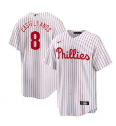 Men's Philadelphia Phillies #8 Nick Castellanos Nike White Replica Player Jersey