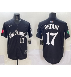 Men's Los Angeles Dodgers #17 Shohei Ohtani Black Mexico 2025 LA Gothic Style With Fernando Vapor Premier Limited Stitched Baseball Jersey