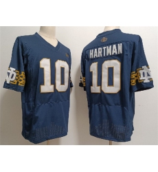 Men's Notre Dame Fighting Irish #10 Sam Hartman Navy With Name Limited Stitched Jersey