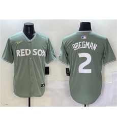 Men's Boston Red Sox #2 Alex Bregman Green 2025 City Connect Limited Stitched Baseball Jersey
