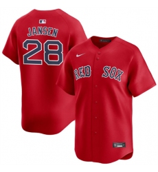 Men's Boston Red Sox #28 Danny Jansen Red 2024 Alternate Limited Stitched Baseball Jersey