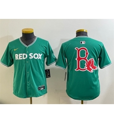 Youth Boston Red Sox Team Big Logo Green 2025 City Connect Limited Stitched Baseball Jersey