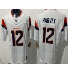 Men's Denver Broncos #12 Rj Harvey Limited White FUSE Vapor Jersey