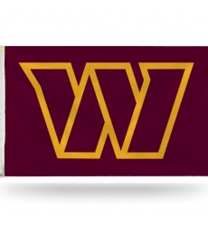 2Pcs NFL Washington Commanders Primary 3' x 5' Banner Flag 3' x 5' Banner Flag Single Sided - Indoor or Outdoor - Home Décor_